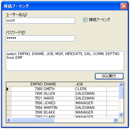 プーリングを使った例